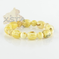 Round tube matt color amber bracelet